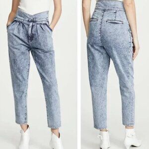 IRO Staunch Pleated High Rise Acid Wash Jeans